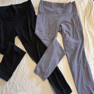 Athleta Lavender and Black 7/8 Tights